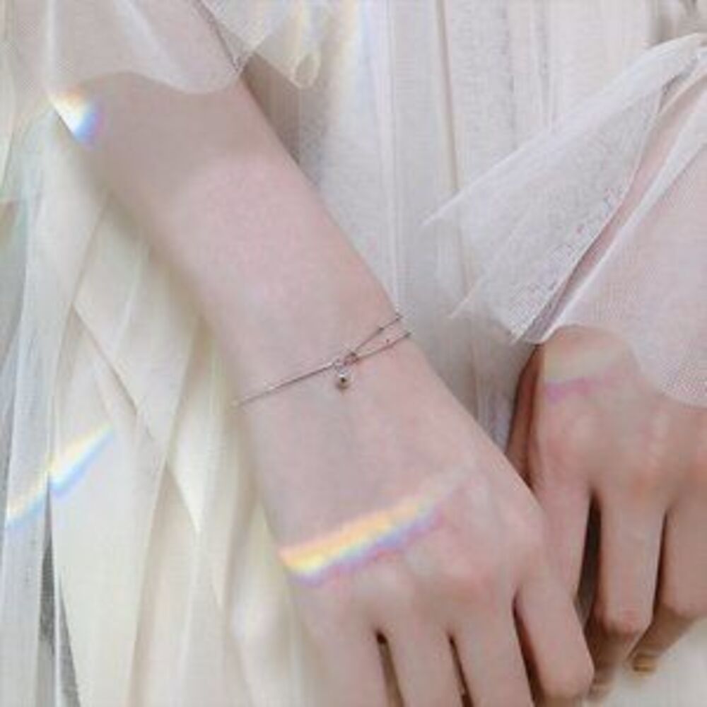 925 Sterling Silver Simple Bead Bracelet I